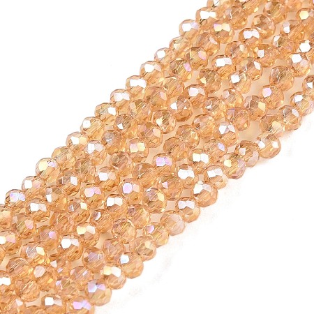 Electroplate Glass Beads Strands EGLA-A044-T1mm-B23-1