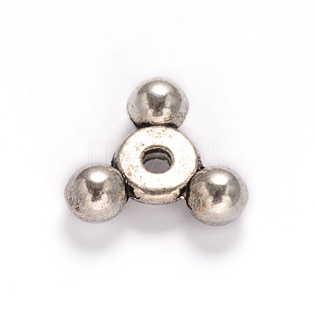 Triangle Tibetan Style Alloy Beads X-PALLOY-ZN46051-AS-RS-1