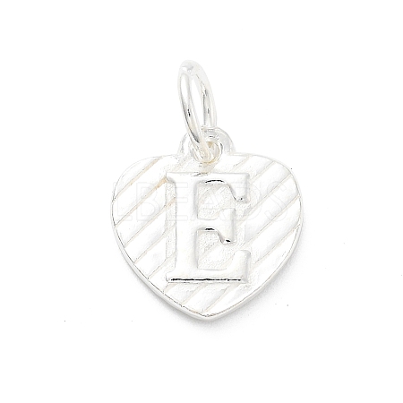 925 Sterling Silver Heart with Capital Letter Charms STER-S009-13E-S-1