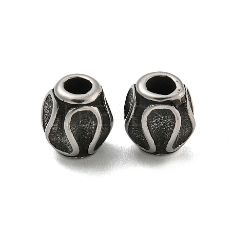 Oval 304 Stainless Steel Beads STAS-E214-05AS-1