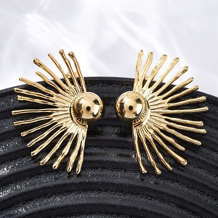 304 Stainless Steel Stud Earrings EJEW-Z098-07G-1