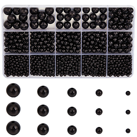 1573Pcs 5 Styles ABS Plastic Imitation Pearl Beads KY-PA0001-13B-1