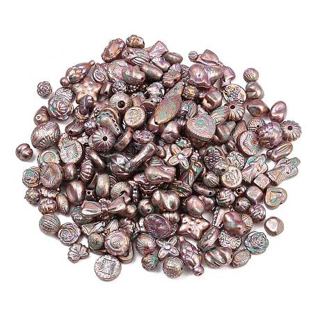 Antiqued Acrylic Beads AC-CBAAA05-01E-1