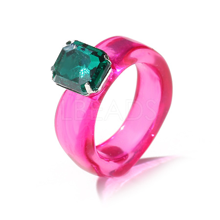 Resin Finger Rings RJEW-Z007-03F-1