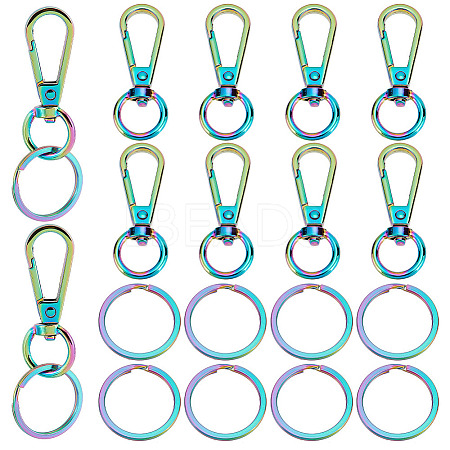   Rainbow Color Zinc Alloy Keychain Clasps FIND-PH0006-46-1