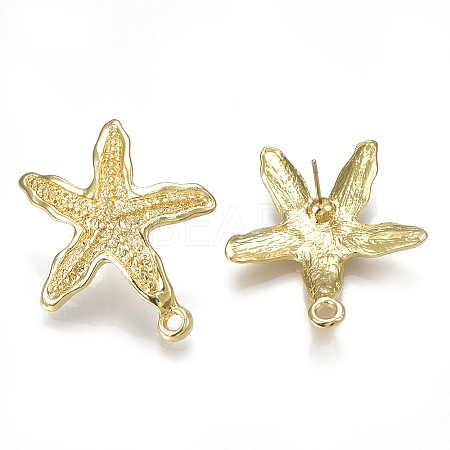Alloy Stud Earring Findings LS-X-PALLOY-S121-37-1