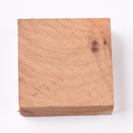 Square Wooden Pieces for Wood Jewelry Ring Making WOOD-WH0101-29N-1