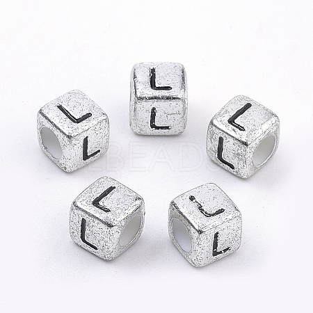 Plated Acrylic Beads X1-PB43C9308-L-1