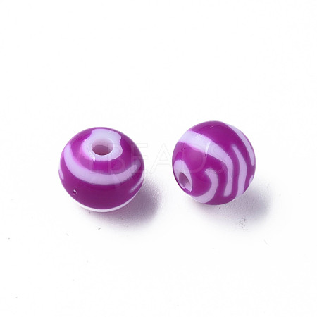 Opaque Striped Acrylic Beads MACR-S373-27A-02-1