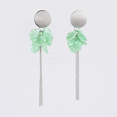 Acrylic Imitation Pearl Dangle Earring EJEW-JE03611-03-1