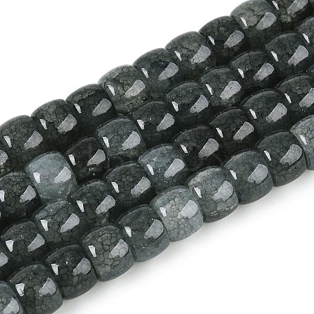 Baking Paint Crackle Glass Beads Strands DGLA-N019-02A-09-1