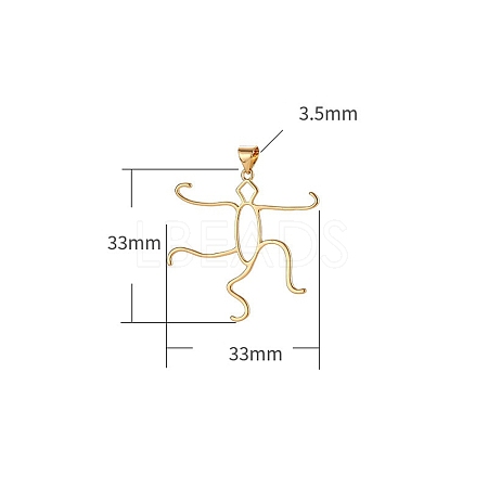 Brass Pendants Cabochon Setting PW-WG77390-04-1