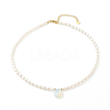 Pearl Beaded Necklace NJEW-JN03548-03-1