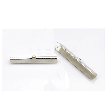 Rectangle Plating Iron Ribbon Crimp Ends IFIN-N3281-02P-1