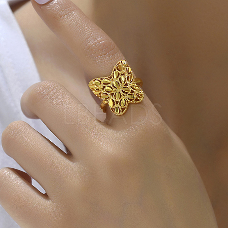 Gold Plated European Style Wheat Lucky Ring Hollow Wedding Jewelry. JC5575-1