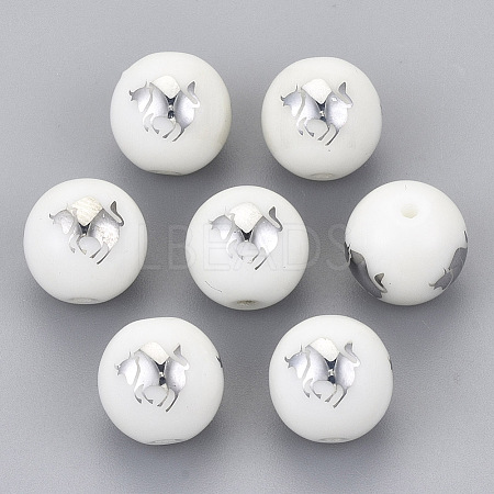 Electroplate Glass Beads EGLA-S178-11E-01-1