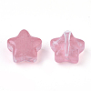 Transparent Spray Painted Glass Beads X-GLAA-N035-01-A03-2