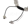 8mm Round Natural Labradorite Braided Bead Bracelets BJEW-C067-01B-14-4