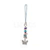 7 Chakra Synthetic Turquoise Beads Mobile Phone Strap HJEW-JM00931-3