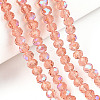 Electroplate Glass Beads Strands EGLA-A034-T3mm-L24-4