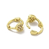 Brass Micro Pave Cubic Zirconia Hoop Earring EJEW-C088-01F-G-2