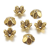 Tibetan Style Flower Alloy Bead Caps TIBEP-S192-AG-NR-1