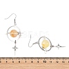 Natural Yellow Hematoid Quartz & Alloy Pendant Dangle Earrings EJEW-TA00818-02-5