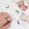 4Pcs Brass Cuff Open Rings for Men RJEW-UN0003-11AS-4