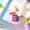 Alloy Resin Butterfly Keychains KEYC-TADJ0002-02G-D-4