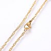304 Stainless Steel Singapore Chain Necklaces X-MAK-L015-25A-1