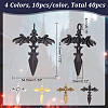 40Pcs 4 Styles Alloy Pendants FIND-AR0004-12-2