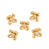 Brass Micro Pave Clear Cubic Zirconia Charms KK-Z162-04G-1