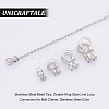 Unicraftale 120Pcs 4 Size 304 Stainless Steel Bead Tips FIND-UN0001-60-4