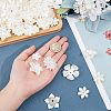 120Pcs 6 Style Flower ABS Plastic Imitation Pearl Bead Caps OACR-NB0001-41-3