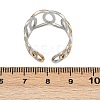 304 Stainless Steel Double Color Cuff Rings RJEW-S635-01GP-15-5