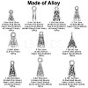100Pcs 10 Styles Alloy Tube Bails PALLOY-CJ0003-07-2