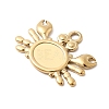 304 Stainless Steel Pendant Cabochon Settings STAS-B113-09G-01-2