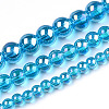 Electroplate Transparent Glass Beads Strands GLAA-T032-T8mm-AB06-4
