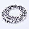 Electroplate Glass Beads Strands EGLA-D017-15x10mm-7-1