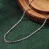 Brass Cable Chain Necklaces Making MAK-P011-01P-1