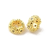 Golden Brass with Cubic Zirconia European Beads KK-B088-01A-03G-1