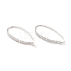 Rhodium Plated 925 Sterling Silver Micro Pave Cubic Zirconia Earring Hooks STER-F041-88P-3