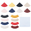 16Pcs 16 Styles PU Leather Fan Bookmarks AJEW-TA0002-23-2