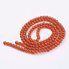 Spray Painted Crackle Glass Beads Strands CCG-Q001-6mm-09-2