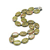 Natural Unakite Beaded Necklaces NJEW-S402-01-1