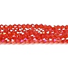 Transparent Electroplate Glass Beads Strands EGLA-A039-T6mm-B14-1