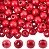 300Pcs Flat Round Maple Beads WOOD-PA0001-04-1
