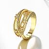 Trendy Real 18K Gold Plated Brass Cubic Zirconia Finger Rings RJEW-BB06512-7G-3