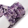 Natural Purple Fluorite Beads Strands X-G-P530-B08-01-4