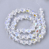 Electroplate Glass Beads Strands EGLA-Q118-6mm-C17-2